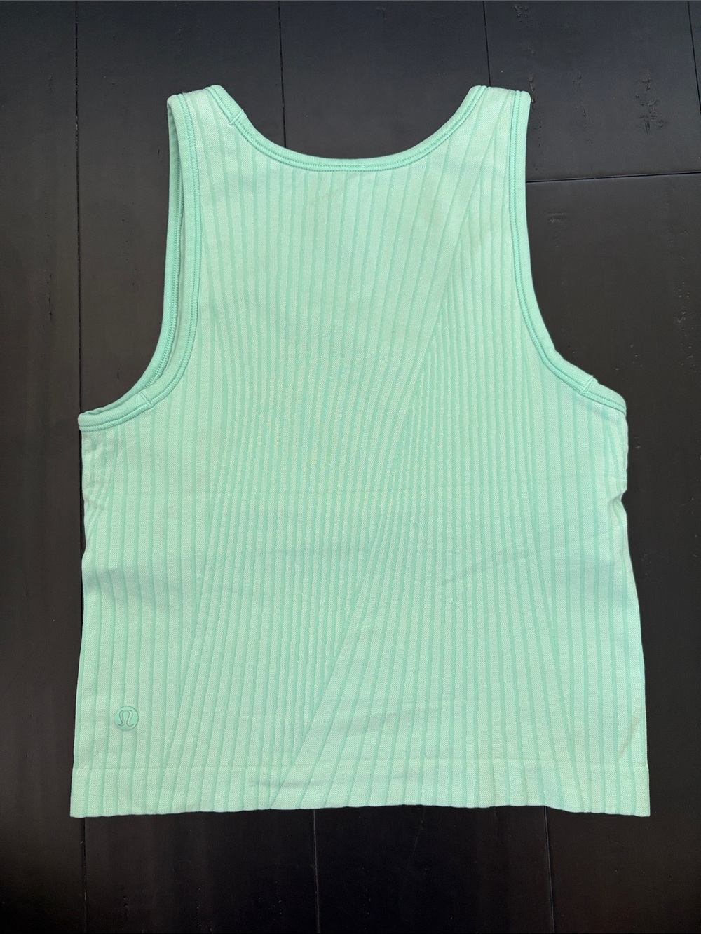 Lululemon Turquoise Ribbed Racerback Crop Tank - Picture 2 of 4